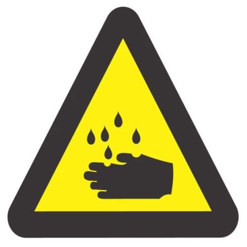 Corrosive Hazard Warning – WW4 – ABS – 190